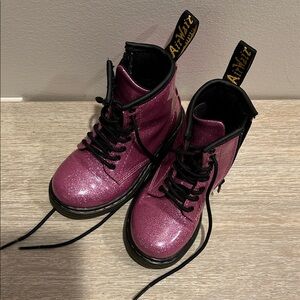 Dr. Martens Kids Boots in Sparkly Pink